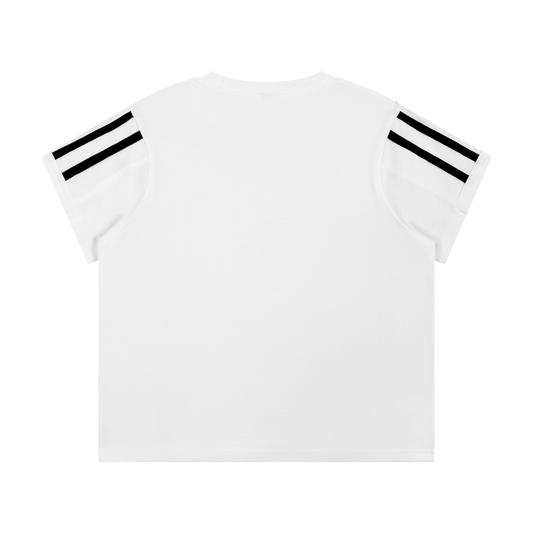 Women's Varsity Stripe Tee (White)