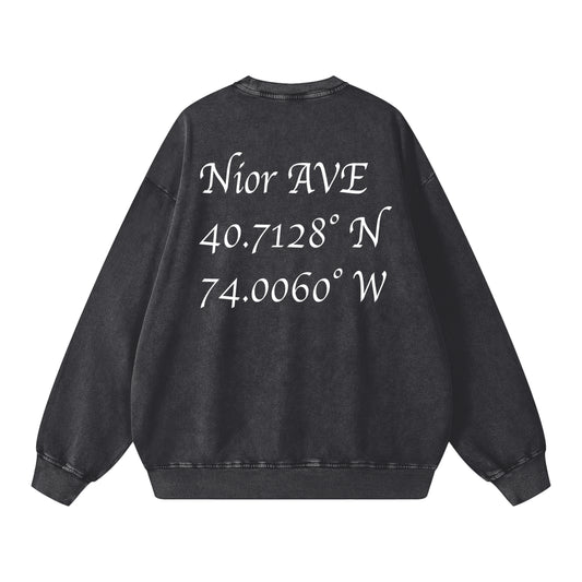 NYC Coordinates Crewneck (Black)