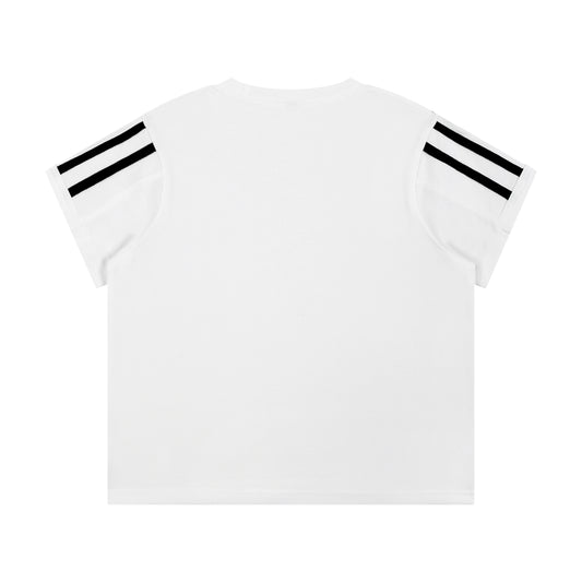 Women's Varsity Stripe Tee (White)