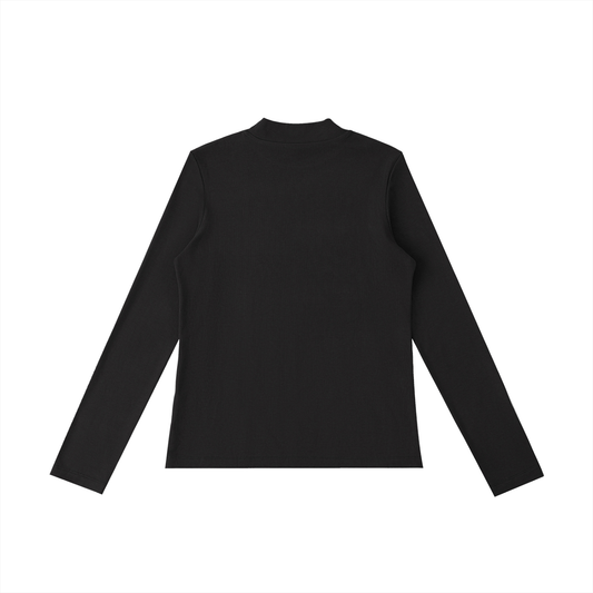 Women's Gothic Script Mockneck (Black)