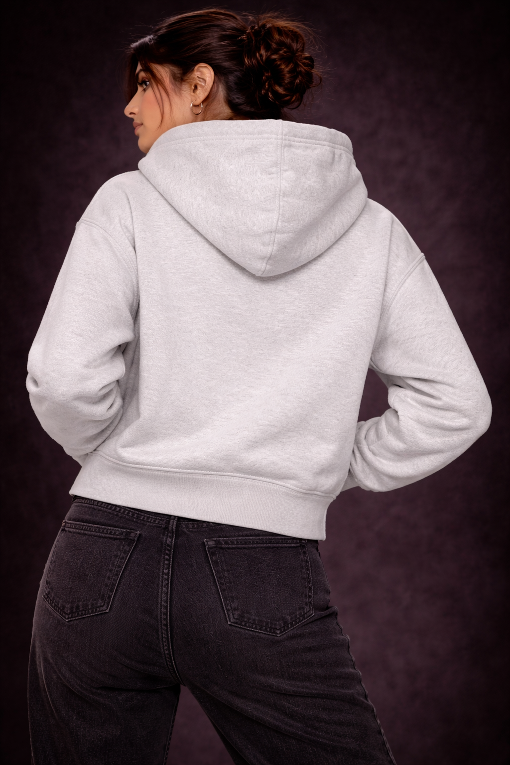 Women's Logo Zip Up Hoodie (Oat Gray)