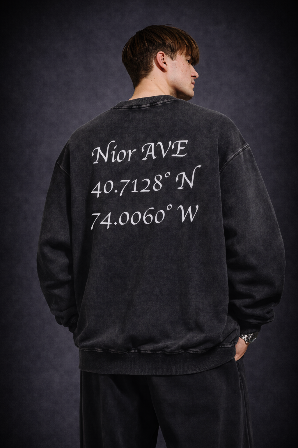 NYC Coordinates Crewneck (Black)