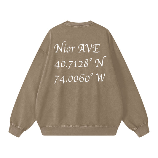 NYC Coordinates Crewneck (Brown)