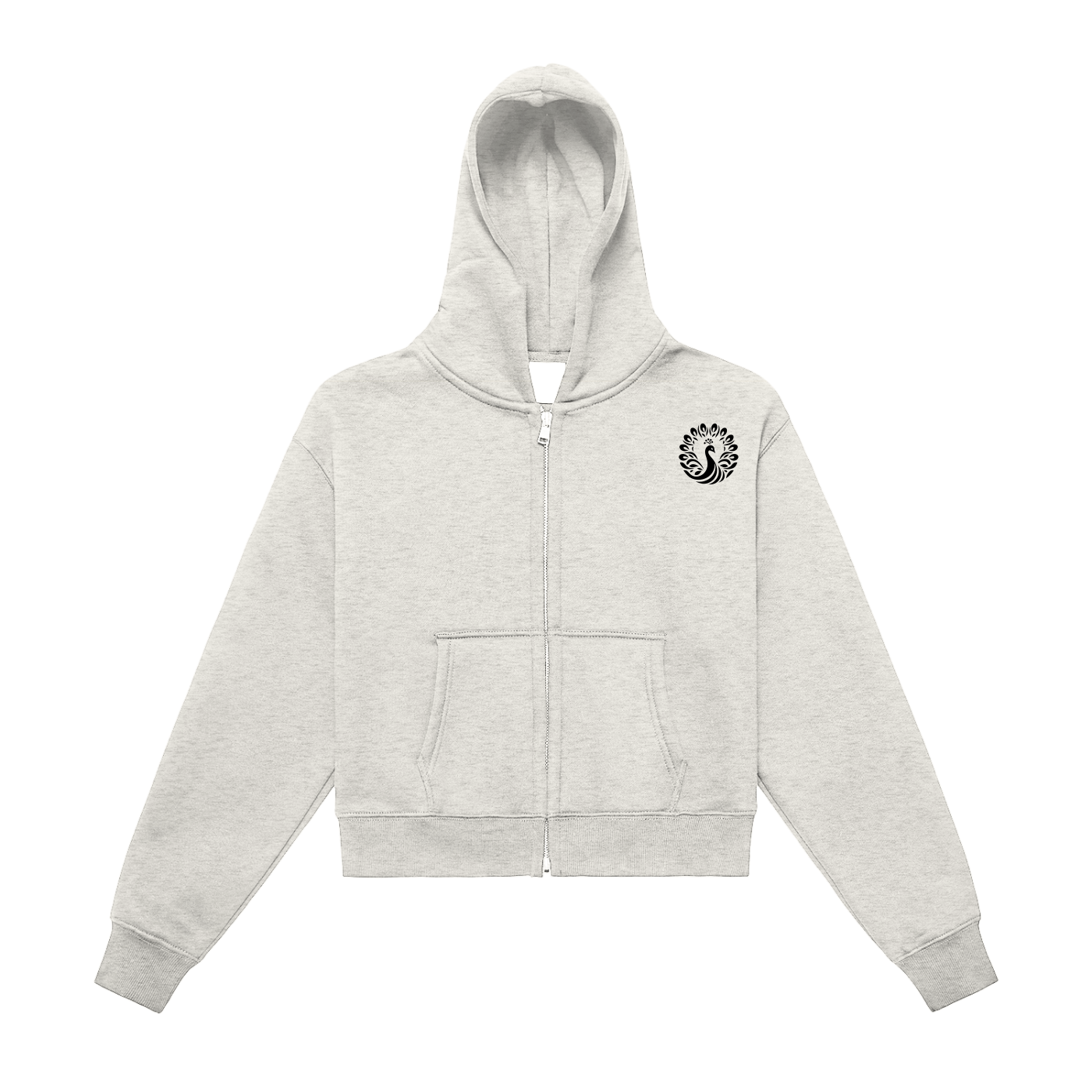 Women's Logo Zip Up Hoodie (Oat Gray)