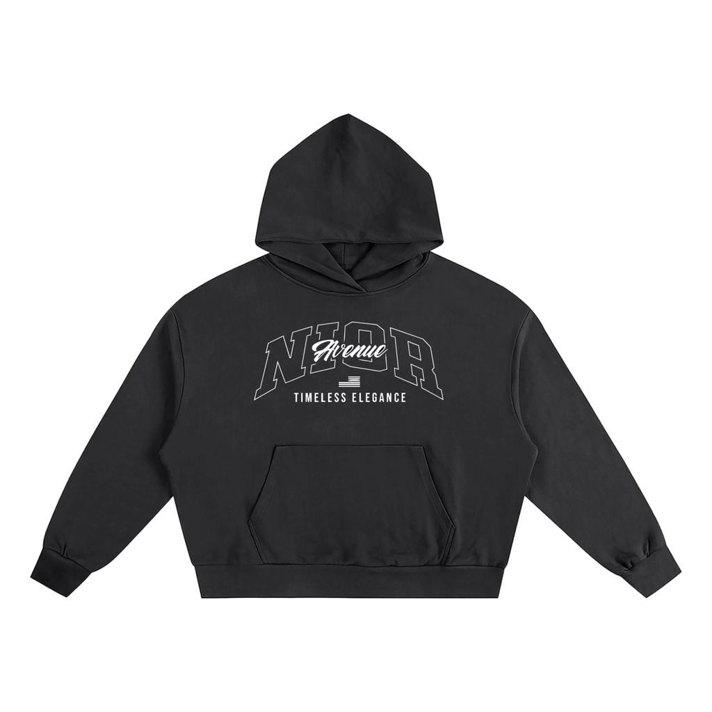 Timeless Elegance Boxy Oversized Hoodie (Black)