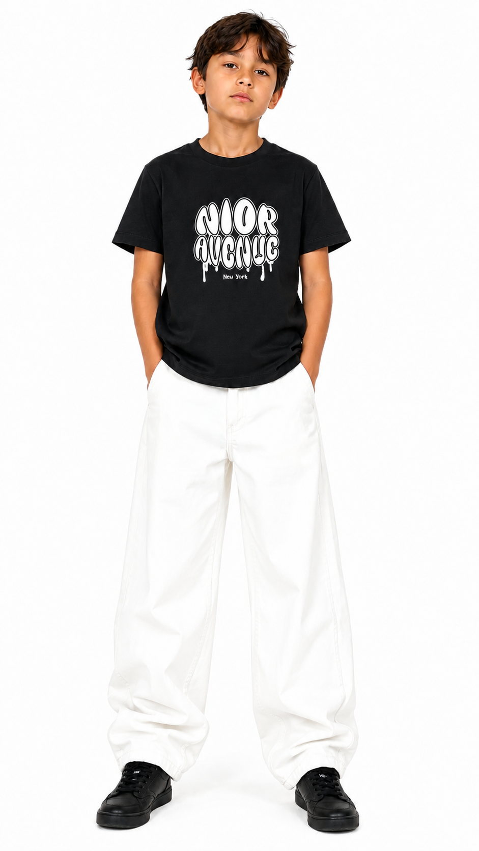 Boy's Drip Logo Tee (Black)