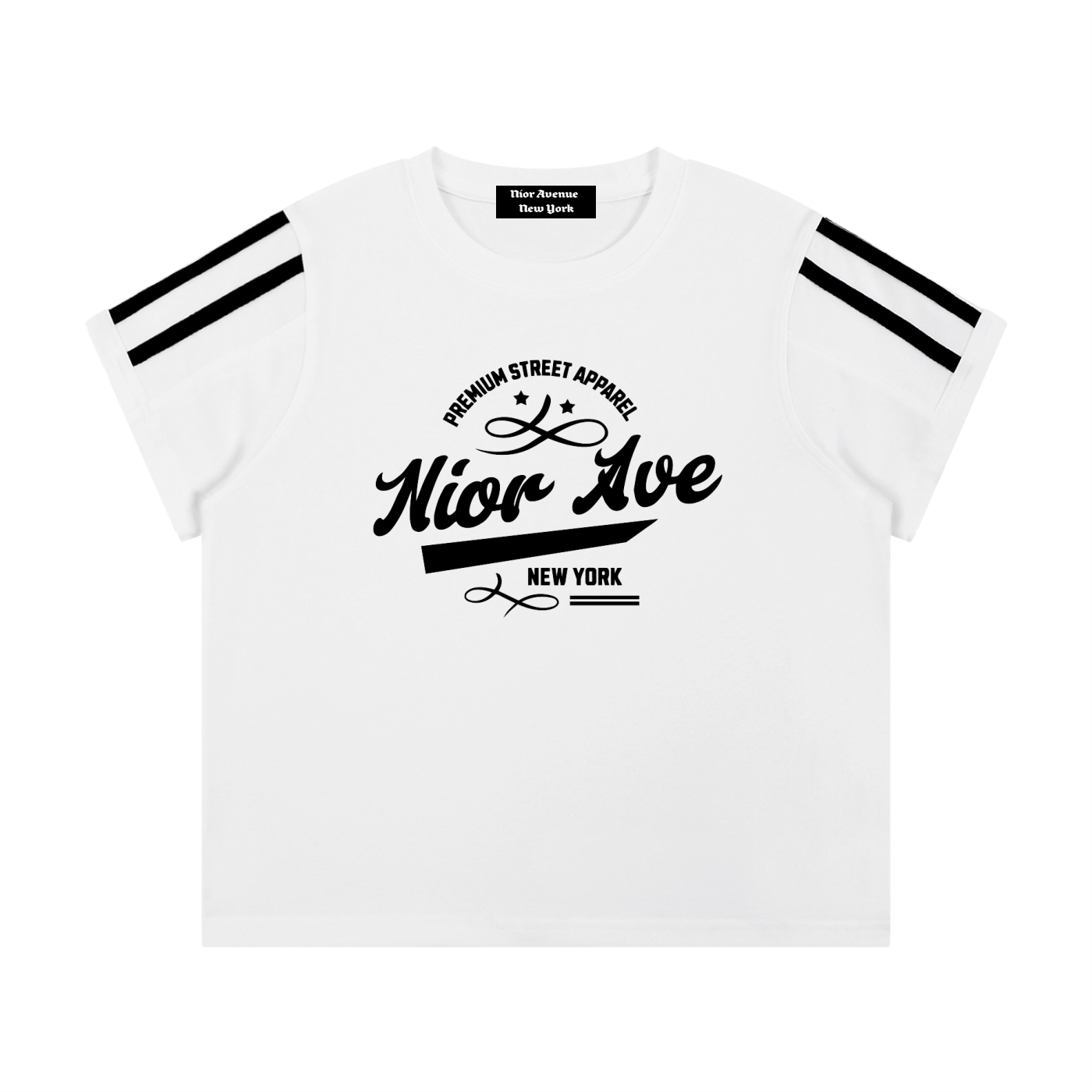 Women's Varsity Stripe Tee (White)