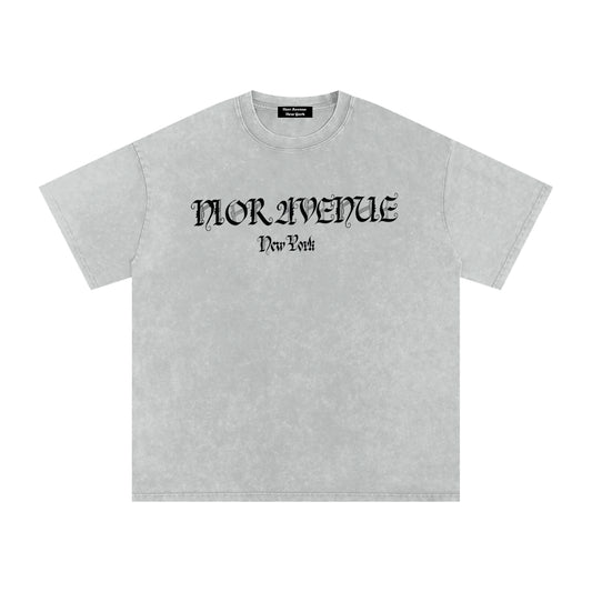 Gothic Script T-Shirt (Light Gray)