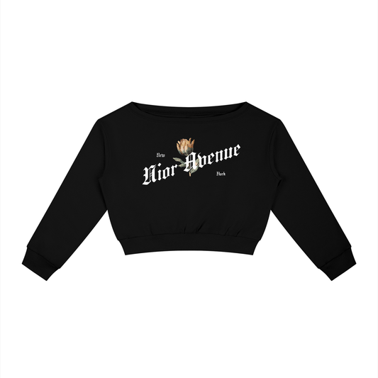 Women's Rose Crewneck (Black)