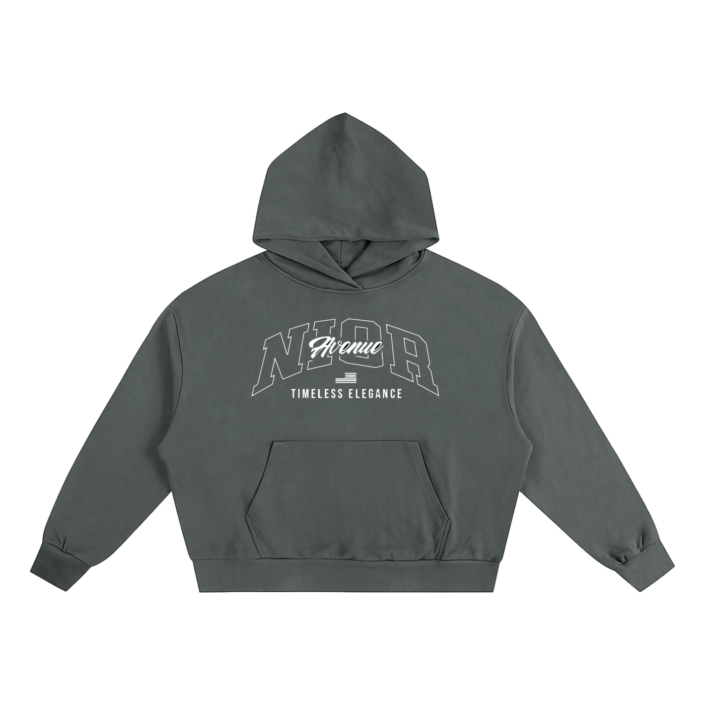 Timeless Elegance Boxy Oversized Hoodie (Gray)
