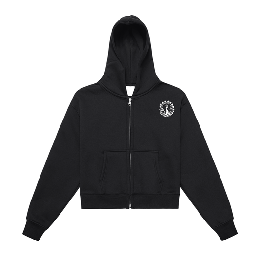 Women's Logo Zip Up Hoodie (Black)