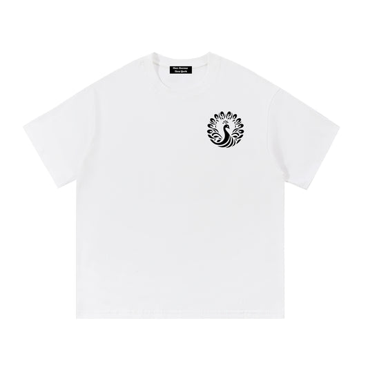 Signature Peacock Crest T-Shirt (White)