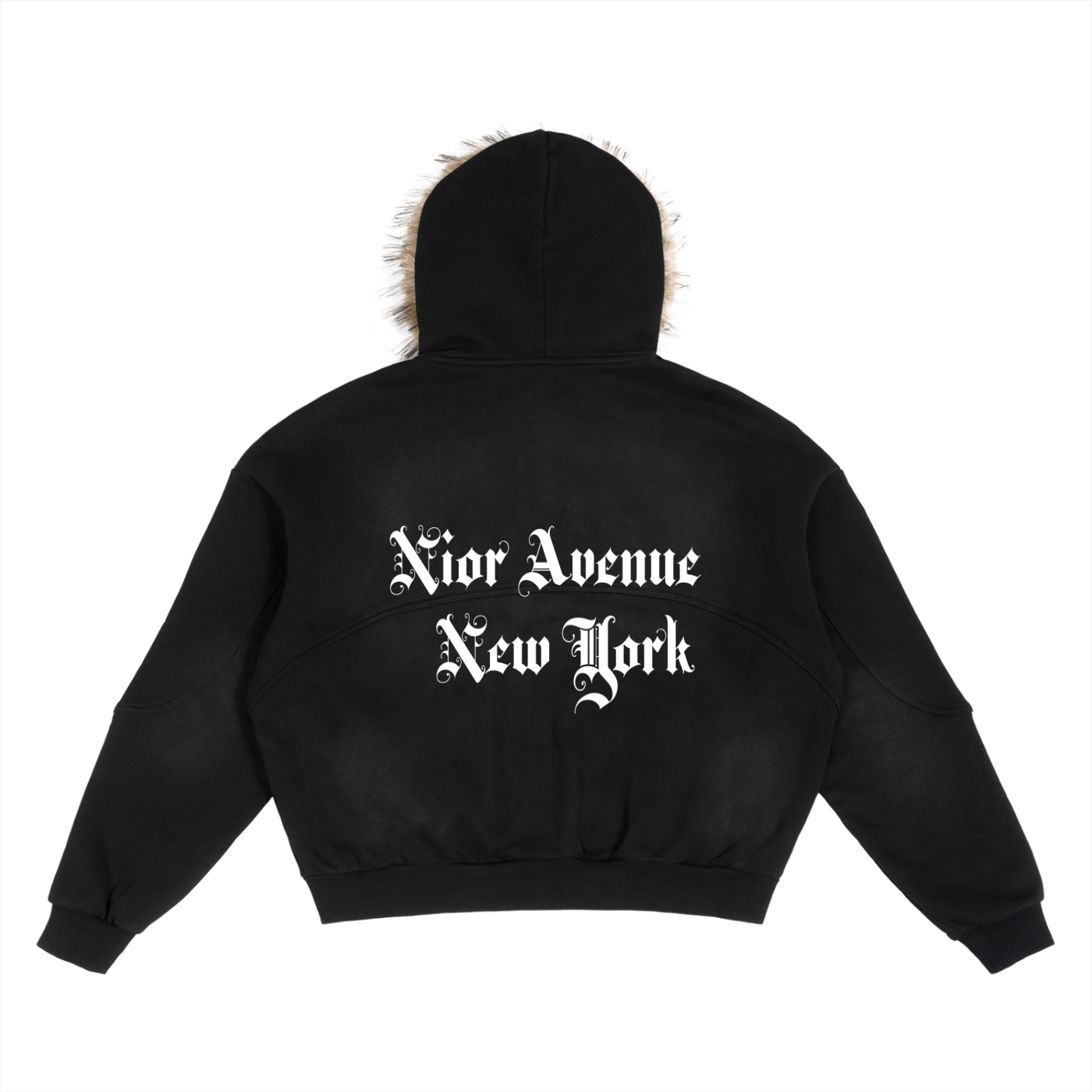 New York Fur-Trim Boxy Hoodie
