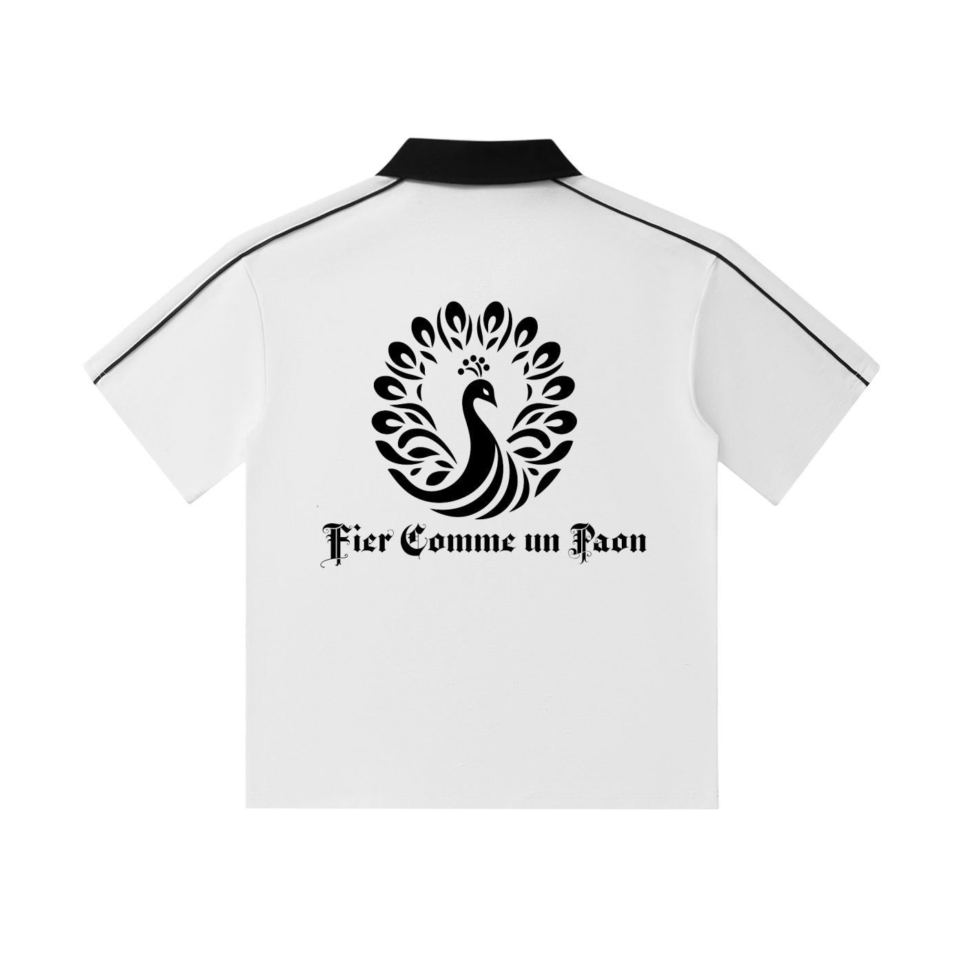 Peacock Crest Polo (White)