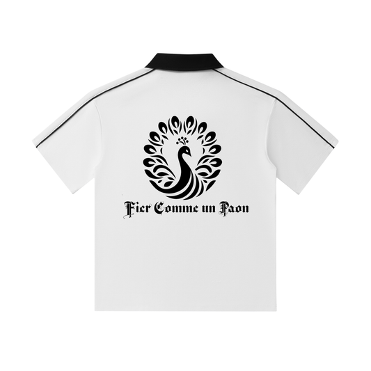 Peacock Crest Polo (White)