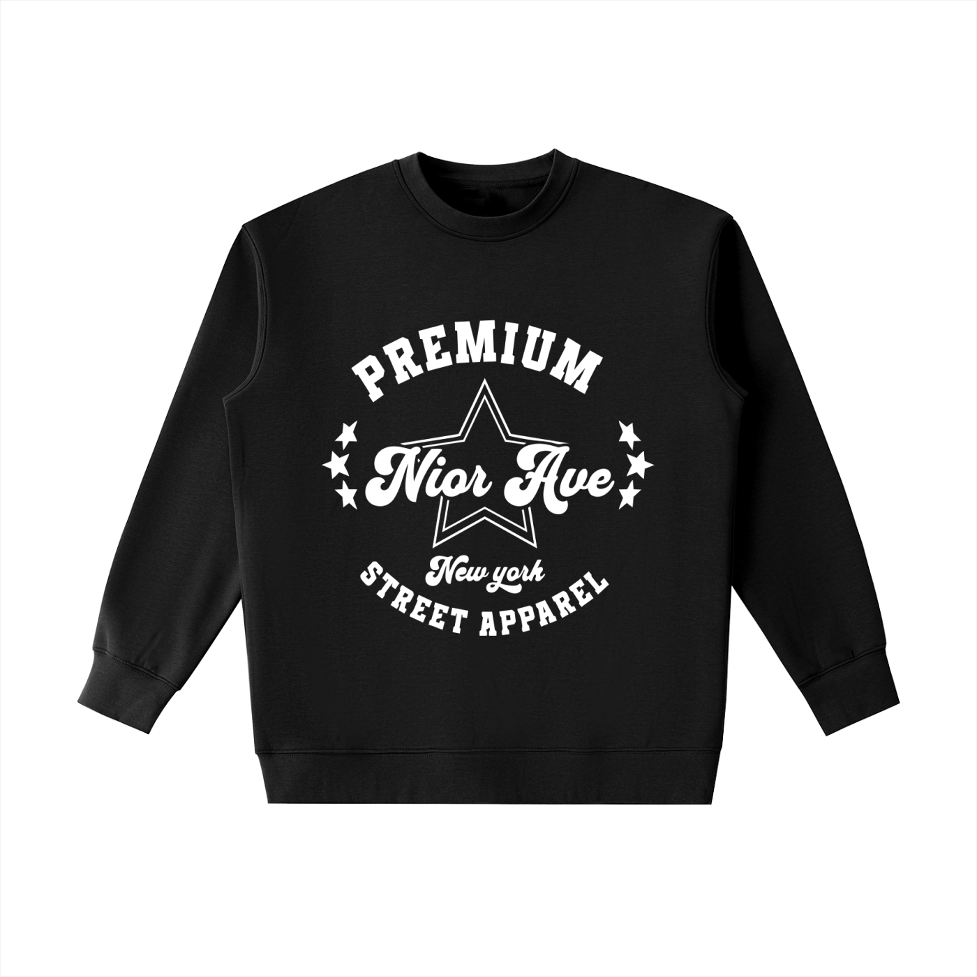 Varsity Inspired Crewneck (Black)