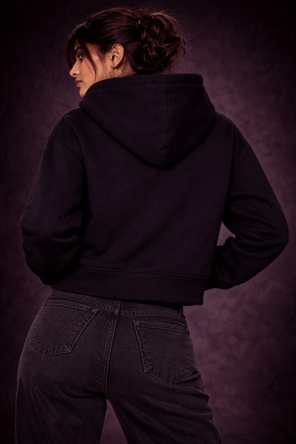 Women's Logo Zip Up Hoodie (Black)
