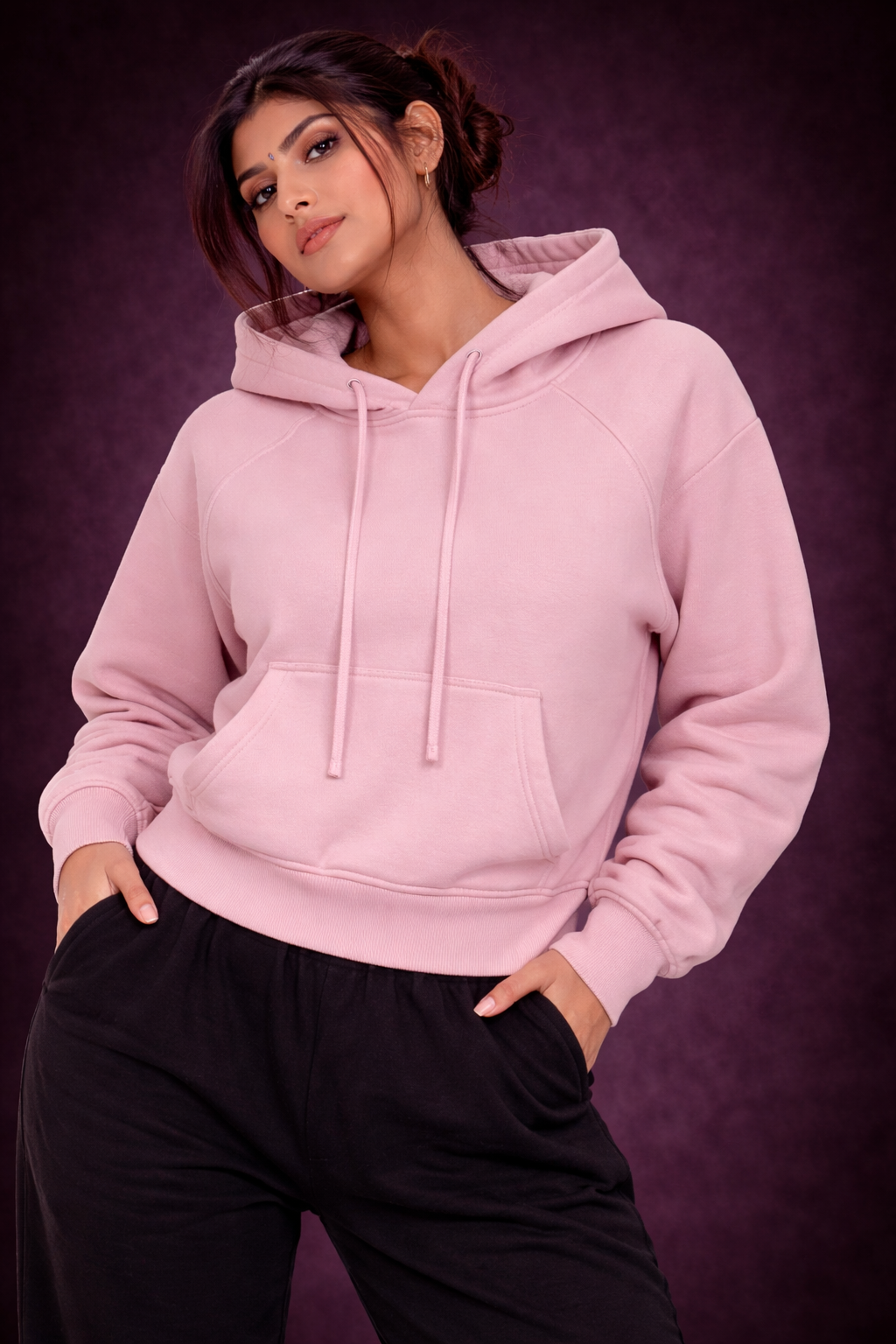 Women's Gothic Script Hoodie (Pink)