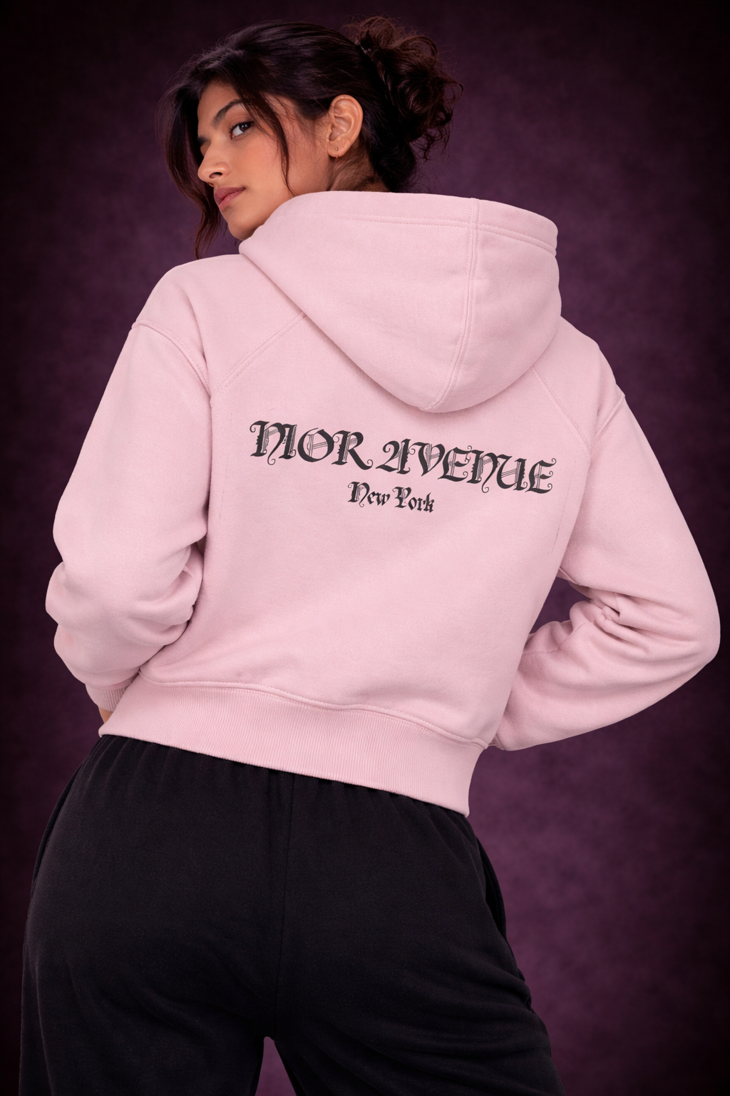 Women's Gothic Script Hoodie (Pink)