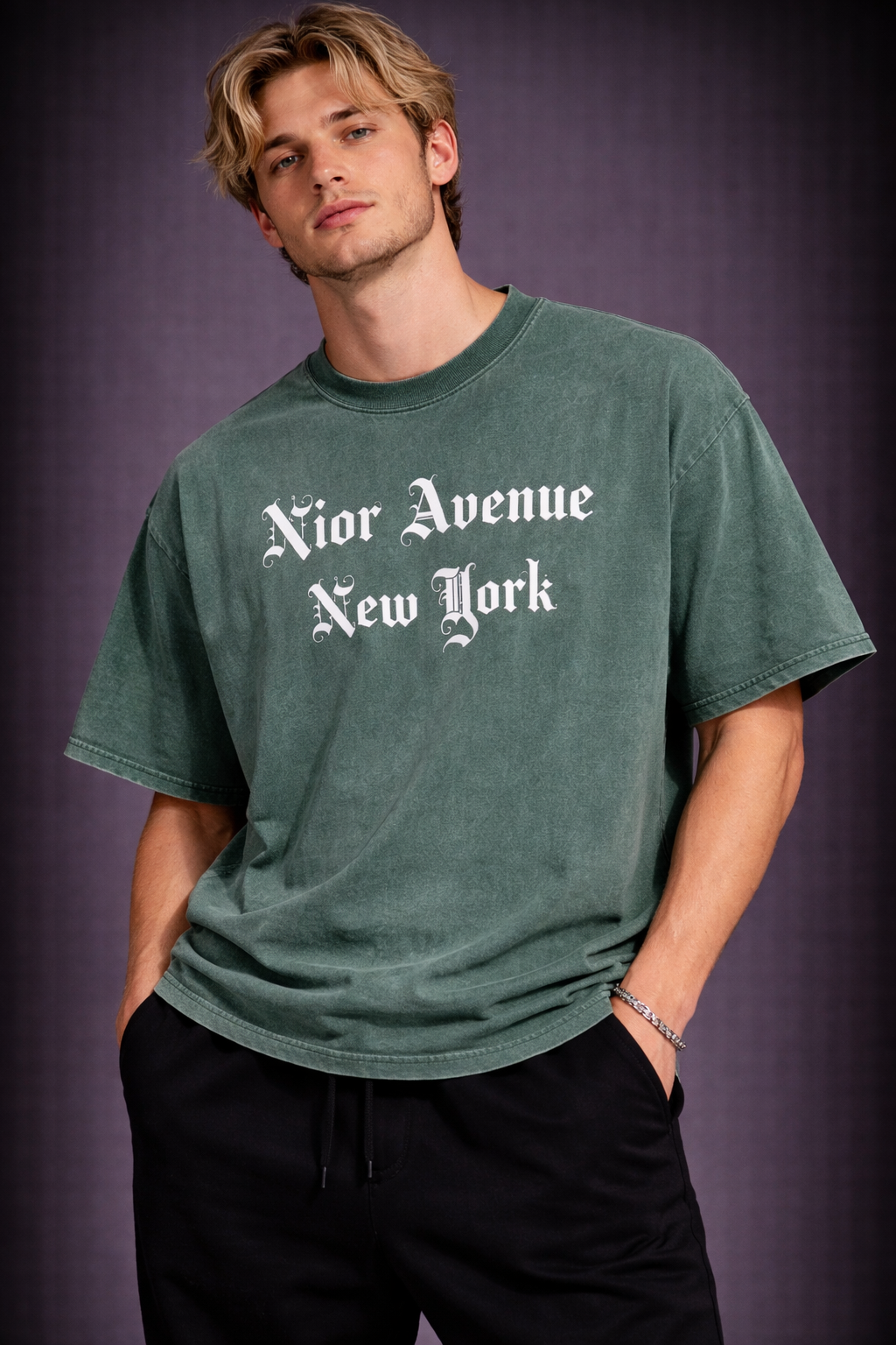 Old Script T -Shirt (Blackish Green)