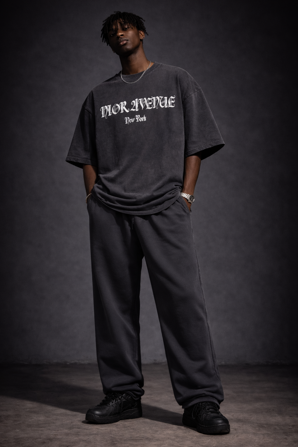 Gothic Script T-Shirt (Pirate Gray)