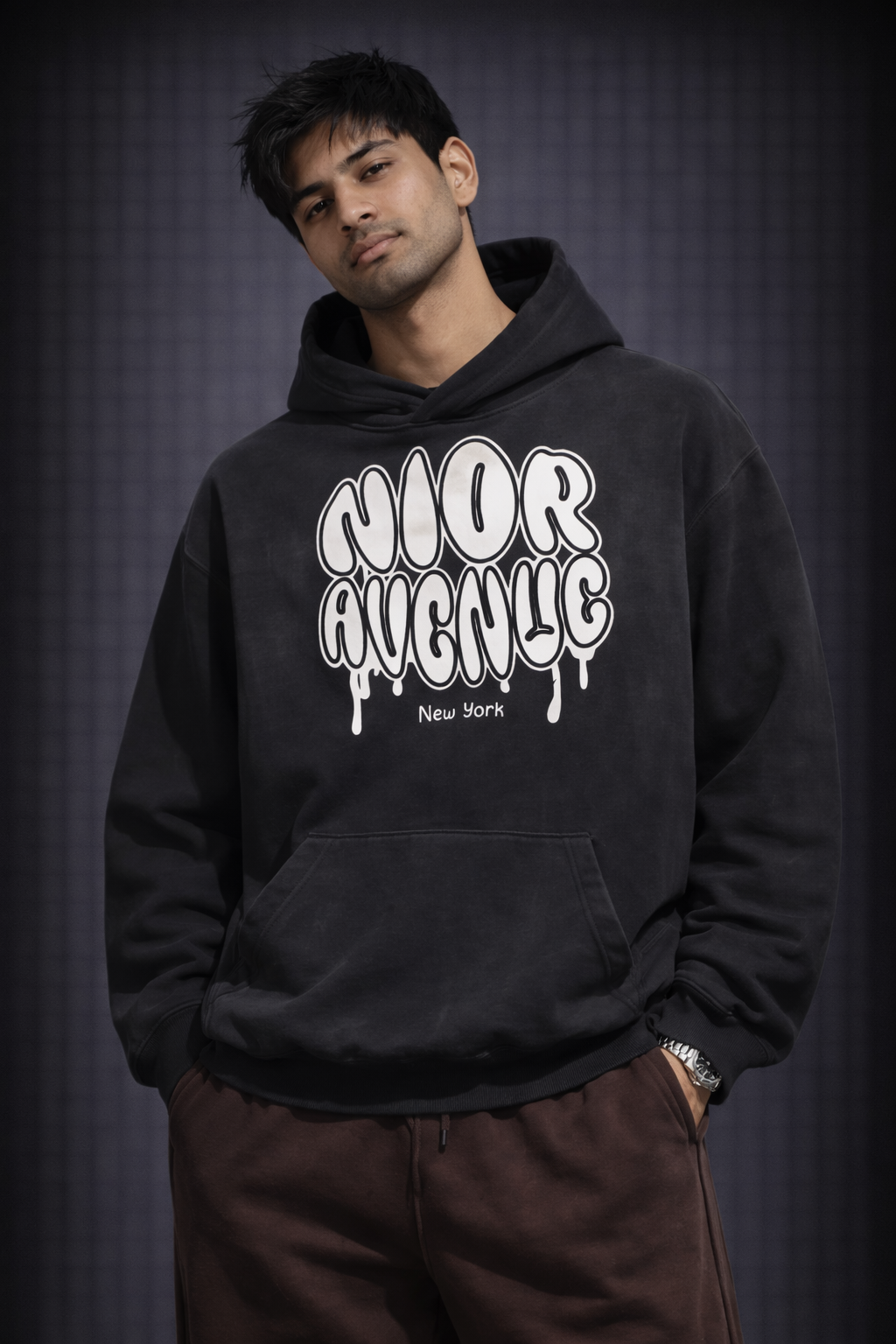Graffiti Logo Hoodie (Black)
