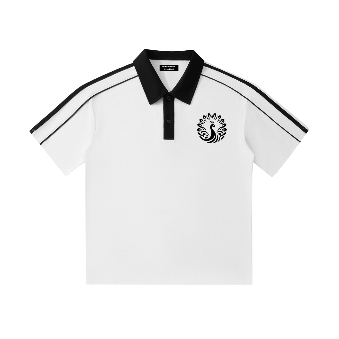 Peacock Crest Polo (White)