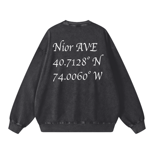 NYC Coordinates Crewneck (Black)