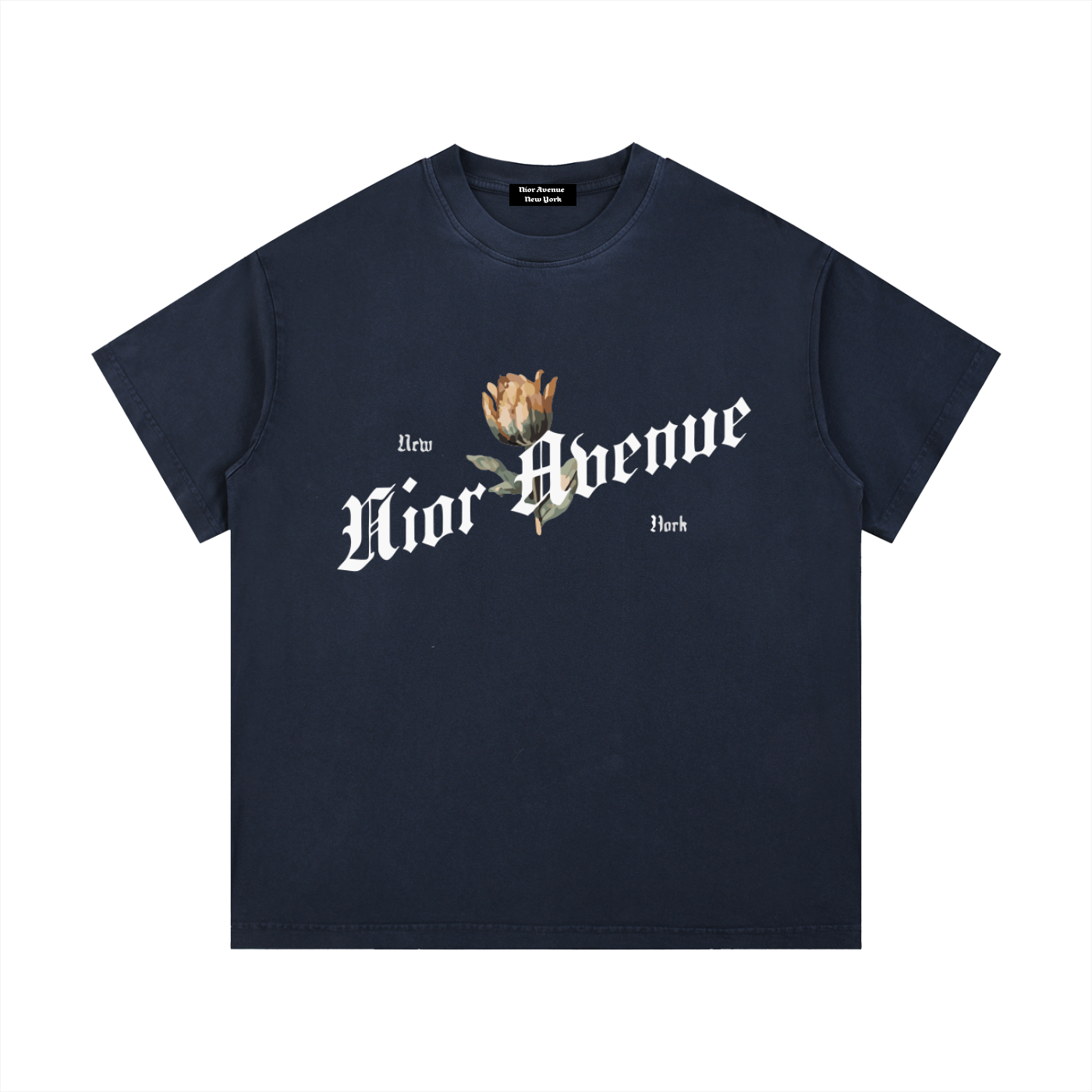 New York Rose Tee Vintage Washed (Royal Blue)