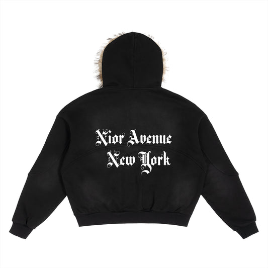 New York Fur-Trim Hoodie