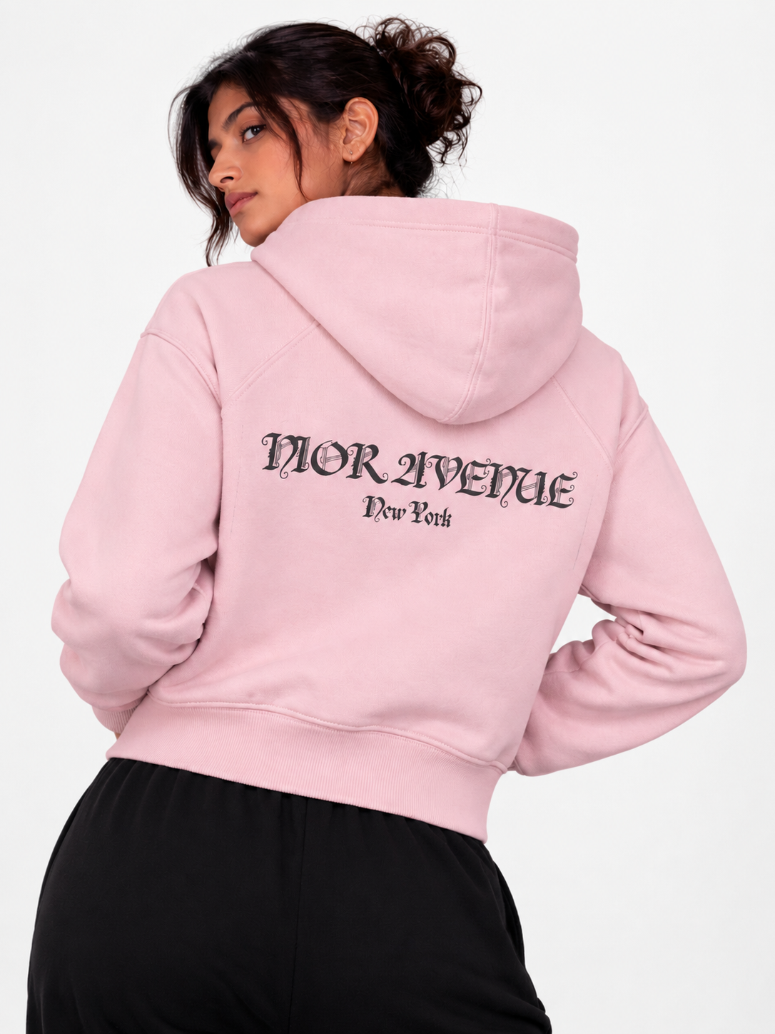 Women's Gothic Script Hoodie (Pink)