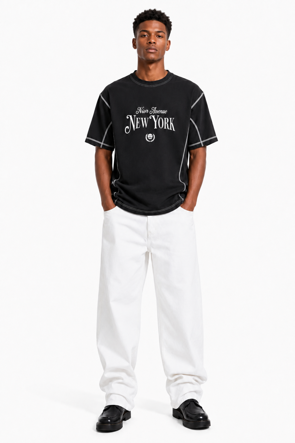 Contrast-Stitch Logo Tee