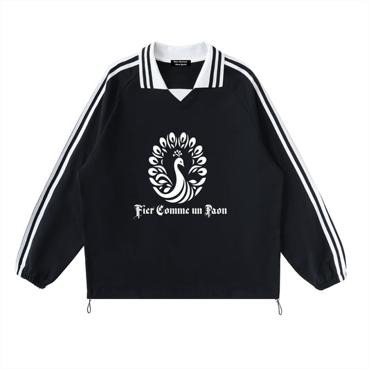 Signature Peacock Crest Sweatshirt (Black)
