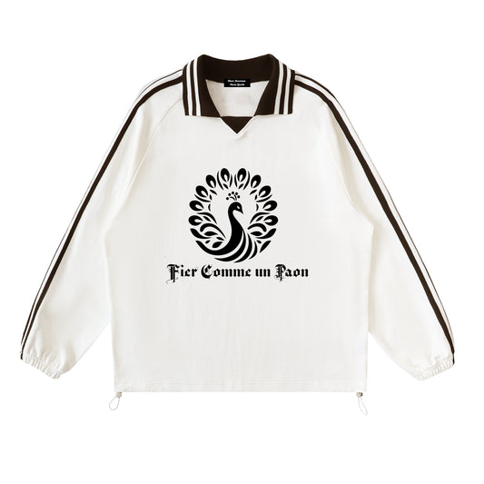 Signature Peacock Crest Sweatshirt (White)