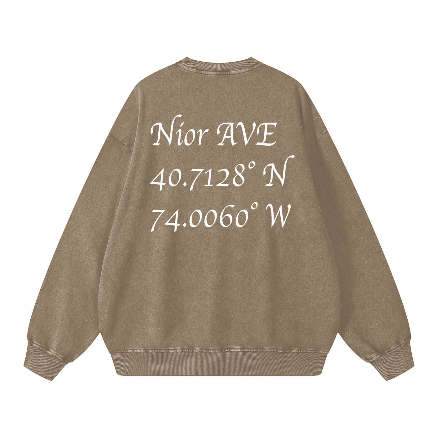 NYC Coordinates Crewneck (Brown)