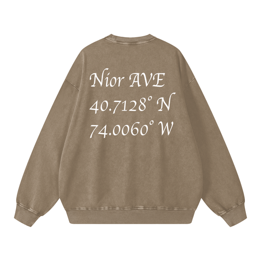 NYC Coordinates Crewneck (Brown)