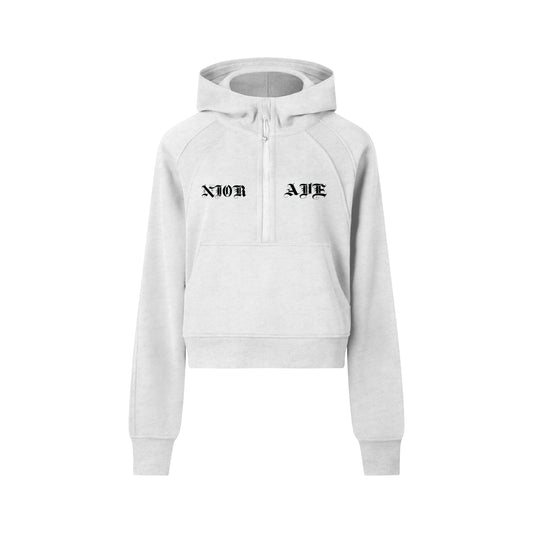 Women's Spilt Logo Hoodie (Cold Grey)