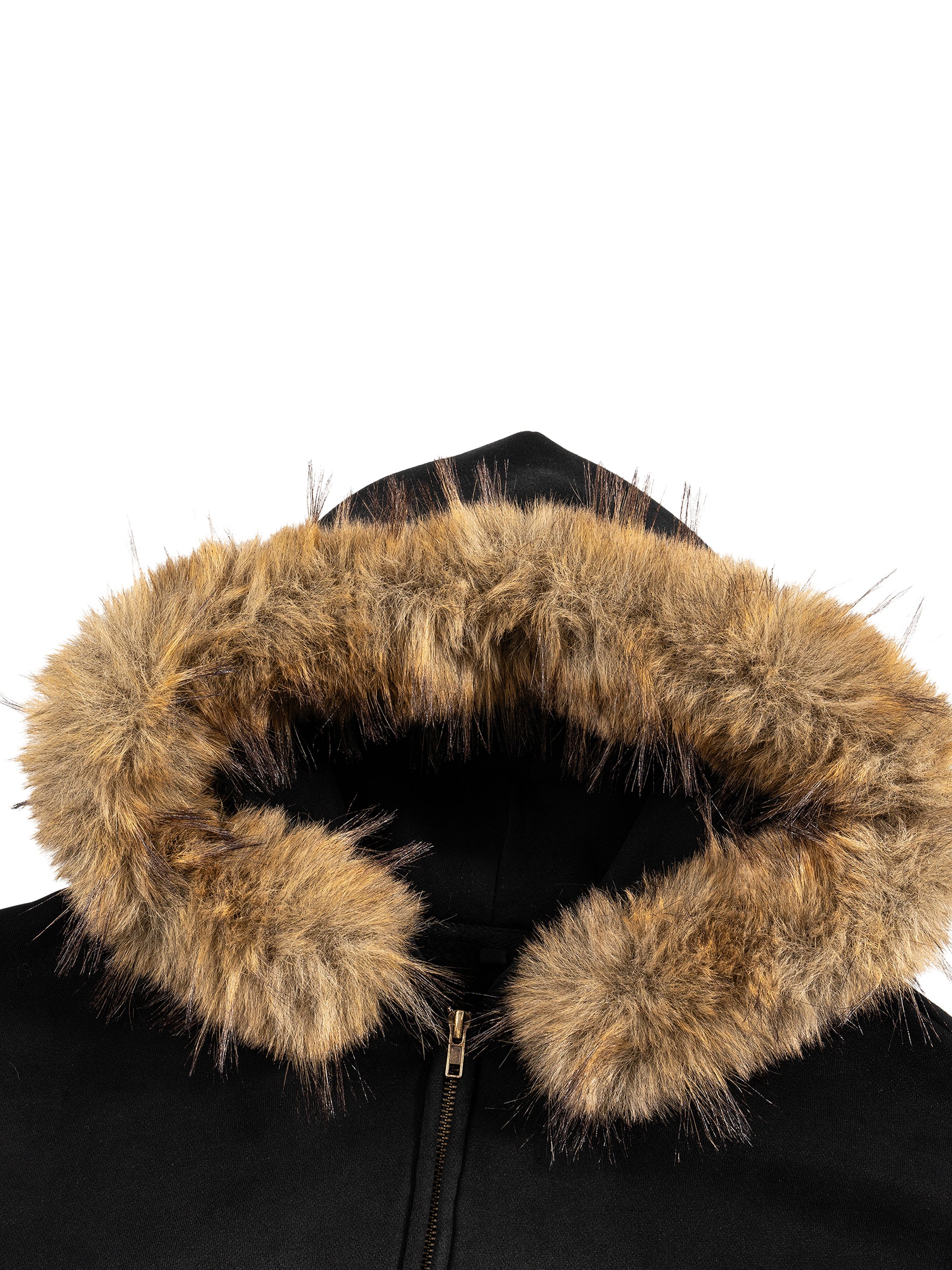 New York Fur-Trim Boxy Hoodie